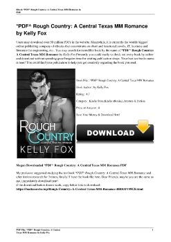 *PDF^ Rough Country: A Central Texas MM Romance by Kelly Fox