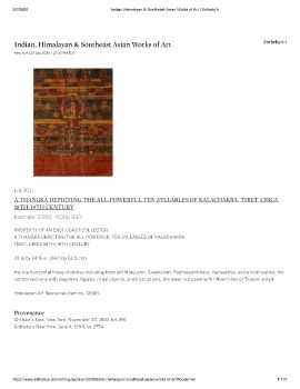 2020 Sept 22 Himalayin and Indian Works of Art Sotheby's NYC Asia Week