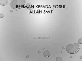 LATIAH WORKSHHET KELAS 4- IMAN KEPADA ROSUL ALLAH_Neat