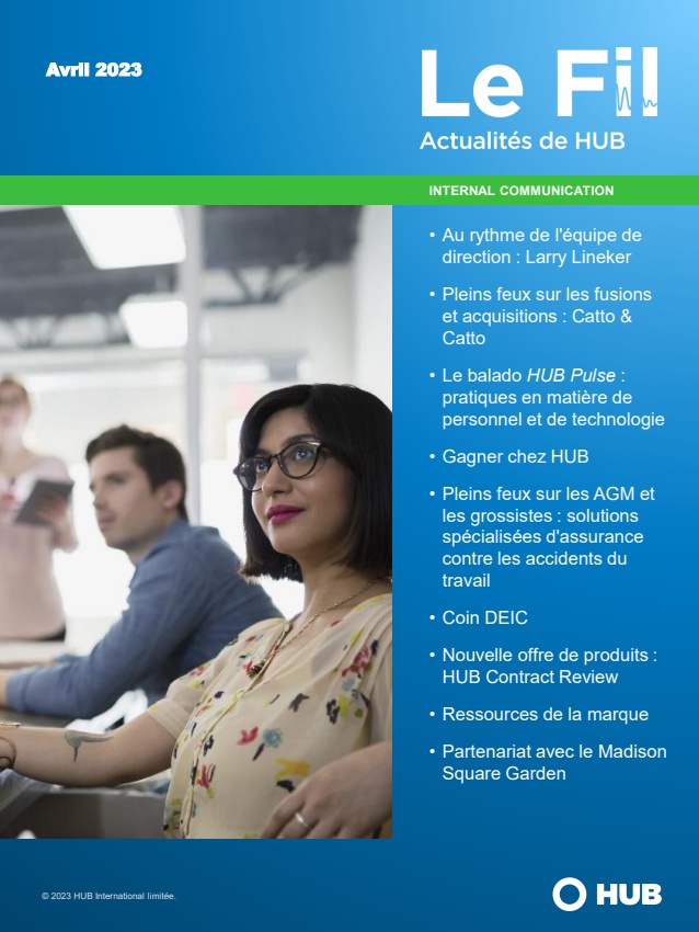 The HUB Pulse April Newsletter - French