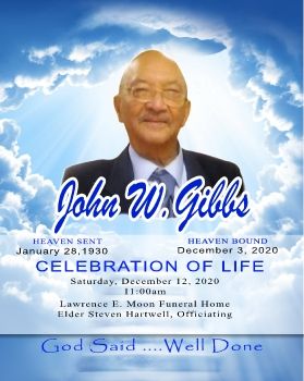 John Gibbs Celebration of Life December 12, 2020