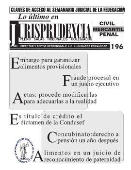 LO ULTIMO EN JURISPRUDENCIA CPM 196-A