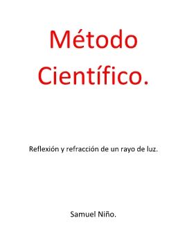 Método Científico refrexion y refaccion