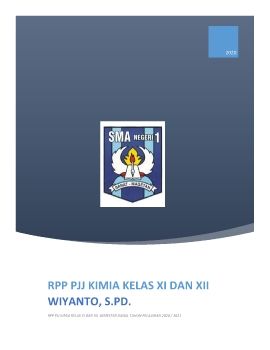 RPP PJJ KIMIA KELAS XI DAN XII