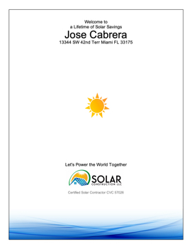 Jose Cabrera MISSION SOLAR