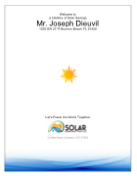 Mr. Joseph Dieuvil MISSION SOLAR