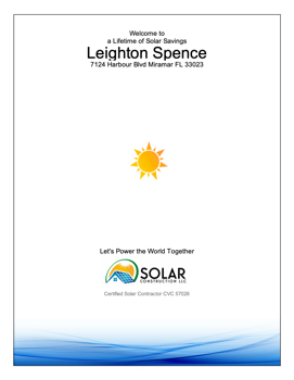 Leighton Spence MISSION SOLAR