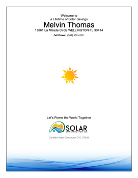 Melvin Thomas MISSION SOLAR