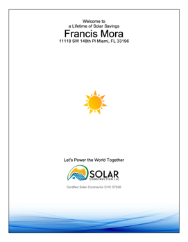 Francis Mora  MISSION SOLAR