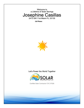 Josephine Casillas. MISSION SOLAR