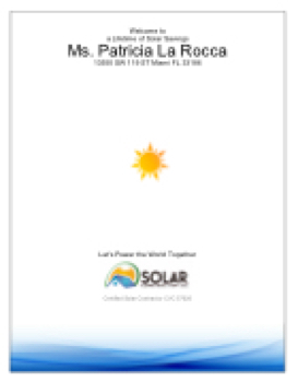 Ms. Patricia La Rocca MISSION SOLAR