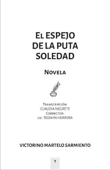 LIBRO EL ESPEJO DE LA PUTA SOLEDAD