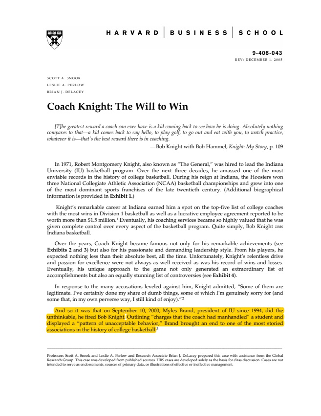 Module 8 - Coach Knight