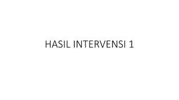 hasil kerja intervensi