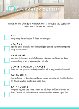 DREAM SELLER CHECK OUT LIST