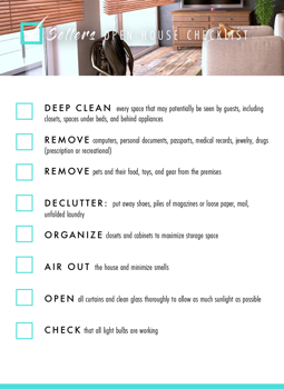 OPEN HOUSE CHECKLIST 