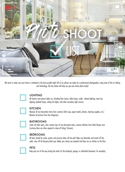 DREAM PHOTOSHOOT CHECKLIST