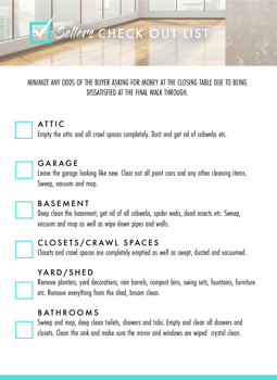 DREAM SELLER CHECK OUT LIST