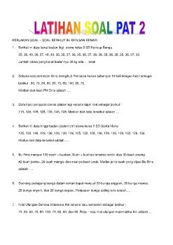 LATIHAN SOAL PAT DUA