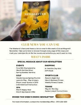 DRAFT CLUB NEWSLETTER 3-8-19