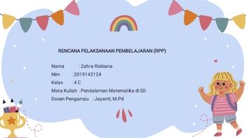 RPP ZAHRA RIZKIANA (2019143124)