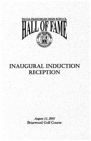 2001 Hall of Fame Induction