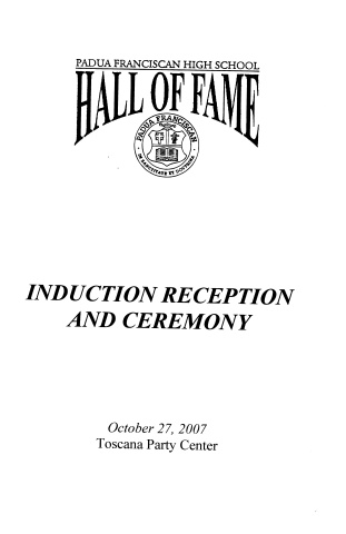 2007 Hall of Fame Induction
