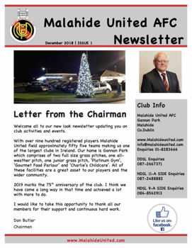 Malahide United AFC Newsletter