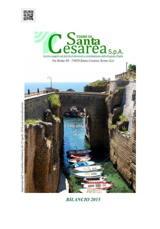 TERME DI SANTA CESAREA BILANCIO 2015