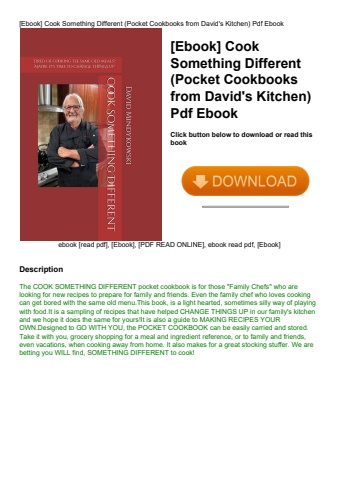 [ebook] cook something different (pocket cookbooks from david's kitchen) pdf ebook