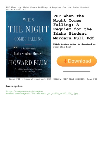 pdf when the night comes falling a requiem for the idaho student murders full pdf