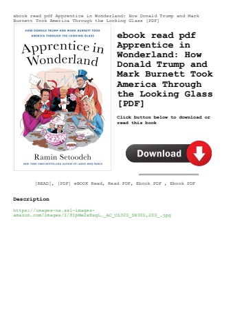 ebook read pdf apprentice in wonderland how donald trump and mark burnett took america through the l