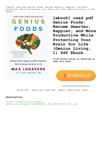 [ebook] read pdf genius foods become smarter  happier  and more productive while protecting your bra