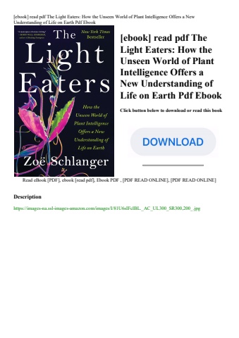 [ebook] read pdf the light eaters how the unseen world of plant intelligence offers a new understand