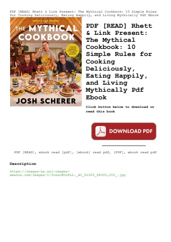 pdf [read] rhett & link present the mythical cookbook 10 simple rules for cooking deliciously  eatin