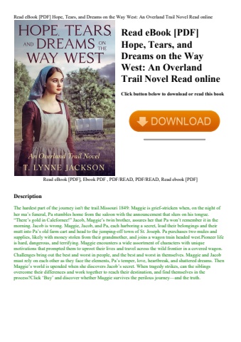 read ebook [pdf] hope  tears  and dreams on the way west an overland trail novel read online