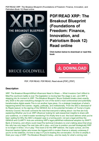 pdfread xrp the breakout blueprint (foundations of freedom finance  innovation  and patriotism book