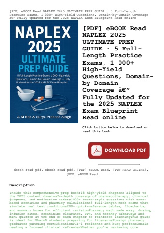 [pdf] ebook read naplex 2025 ultimate prep guide  5 full-length practice exams  1 000+ high-yield qu