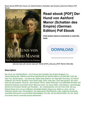 read ebook [pdf] der hund von ashford manor (schatten des empire) (german edition) pdf ebook