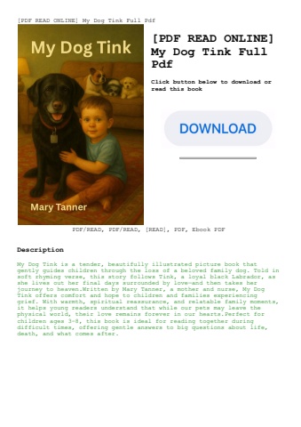 [pdf read online] my dog tink full pdf