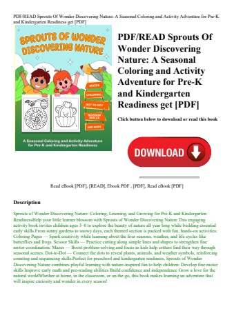 pdfread sprouts of wonder discovering nature a seasonal coloring and activity adventure for pre-k an