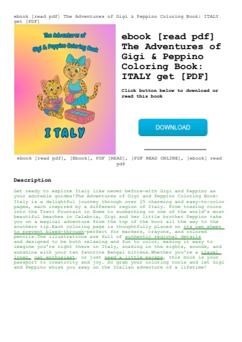 ebook [read pdf] the adventures of gigi & peppino coloring book italy get [pdf]