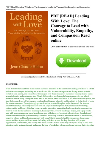 pdf [read] leading with love the courage to lead with vulnerability  empathy  and compassion read on