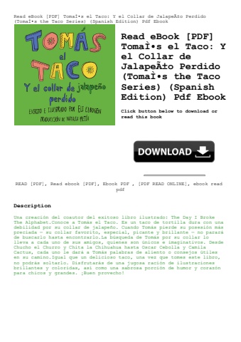 read ebook [pdf] tomaãœâs el taco y el collar de jalapeãƒâ±o perdido (tomaãœâs the taco series) (s