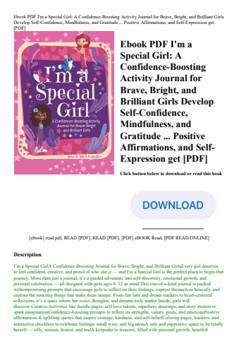ebook pdf  i'm a special girl a confidence-boosting activity journal for brave  bright  and brillian
