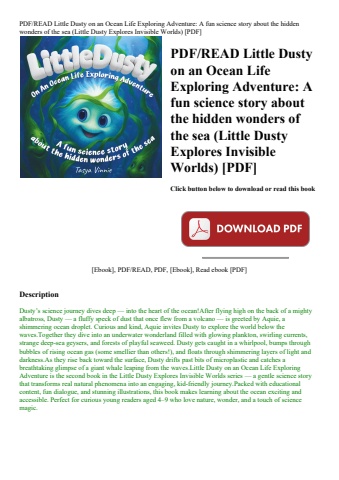 pdfread little dusty on an ocean life exploring adventure a fun science story about the hidden wonde