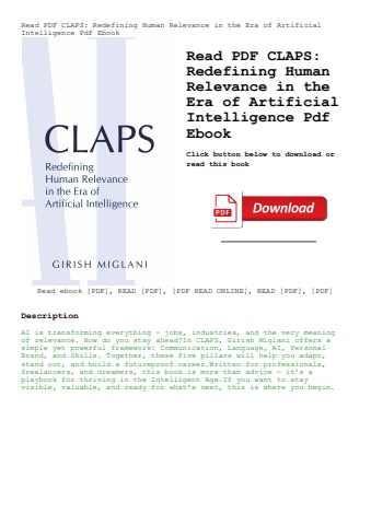 read pdf claps redefining human relevance in the era of artificial intelligence pdf ebook