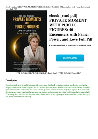 ebook [read pdf] private moment with public figures 40 encounters with fame  power  and love full pd