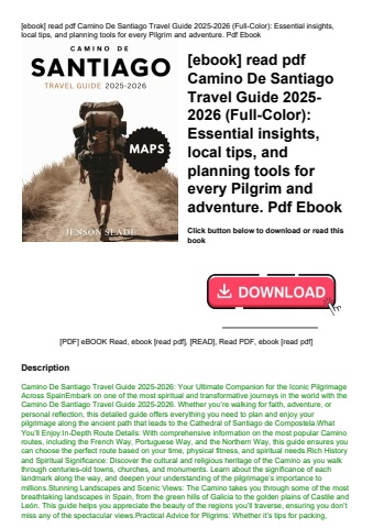 [ebook] read pdf camino de santiago travel guide 2025-2026 (full-color) essential insights  local ti