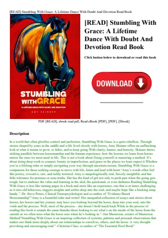 [read] stumbling with grace a lifetime dance with doubt and devotion read book